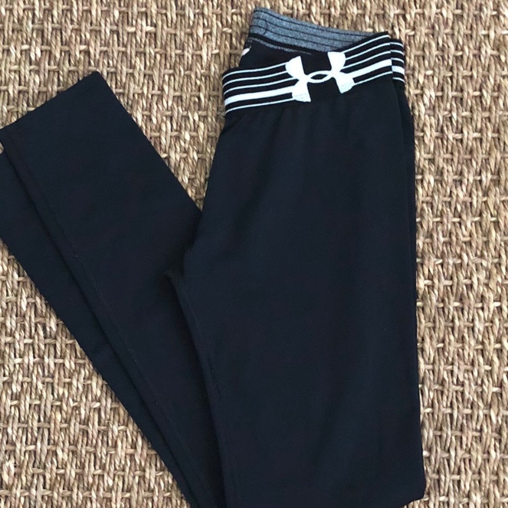 Under Armor Girls Legging Large Black